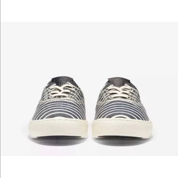 New Cole Haan Grandpro Women Deck Mule Sneaker  Freeport Stripe Blue White 11 - Picture 5 of 7